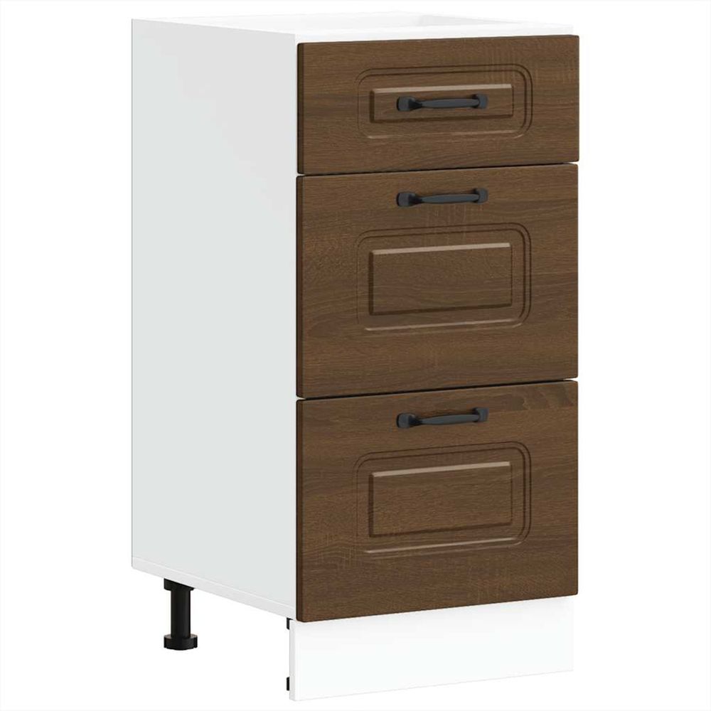 Armoire de cuisine kalmar chêne marron bois d'ingénierie