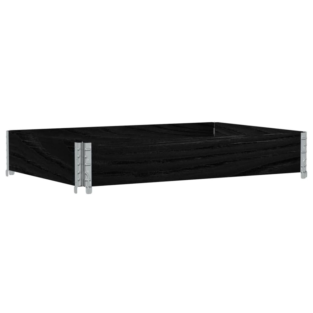 Jardinière d'extérieur noir 120x80 cm bois massif de pin