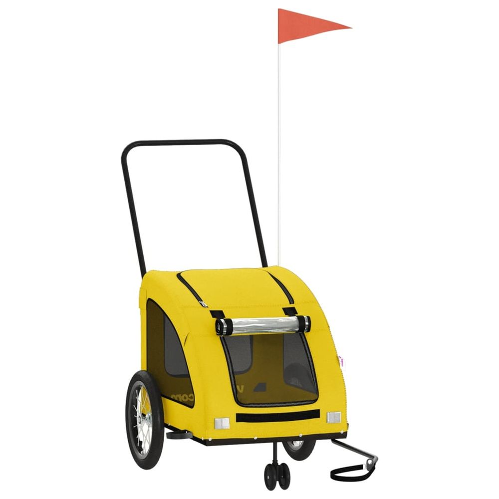 Remorque de vélo pour animaux de compagnie jaune
