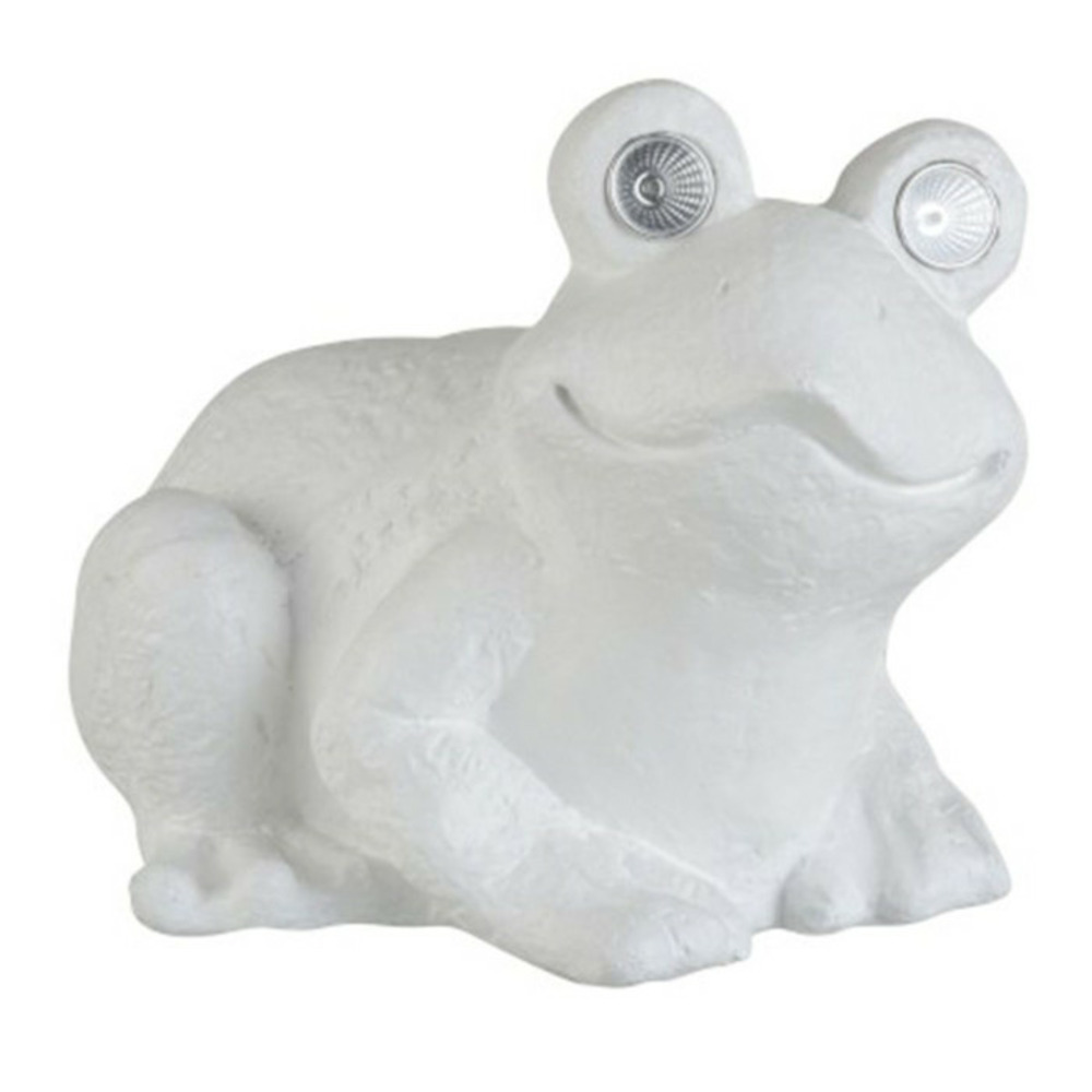Statuette déco grenouille assise 37cm blanc