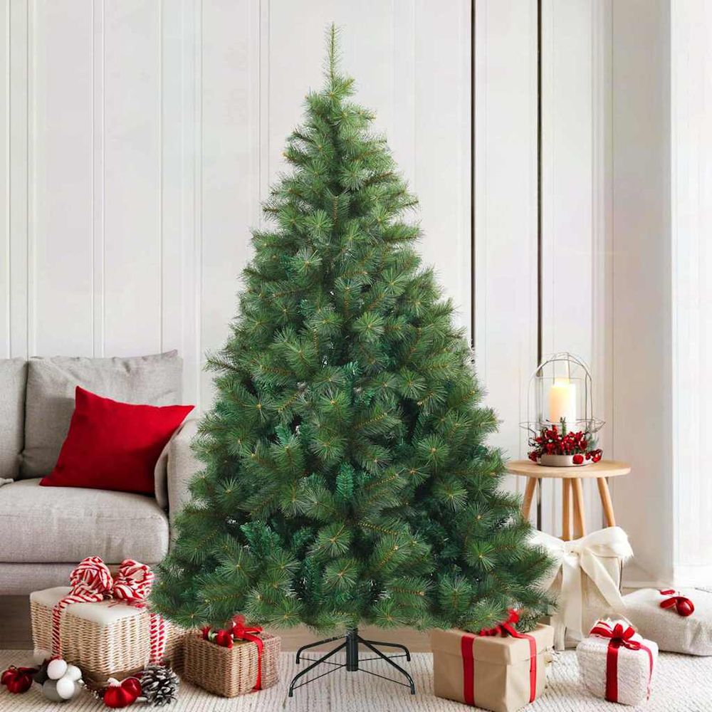 Sapin de noël artificiel pvc et acier à montage facile pour fêtes vert 180 cm
