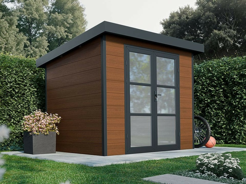 Abri de jardin composite alma - 5m2 - brun - cabane de jardin