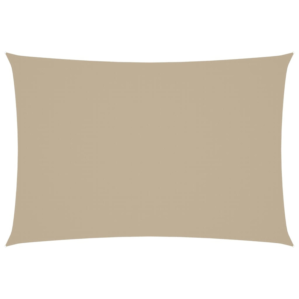 Voile de parasol tissu oxford rectangulaire 2,5x4,5 m beige