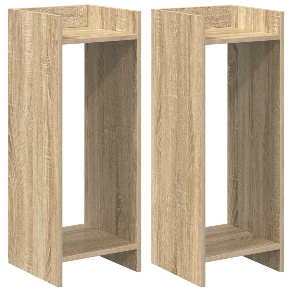 Support de plante 2 pièces chêne sonoma 30 x 30 x 80 cm