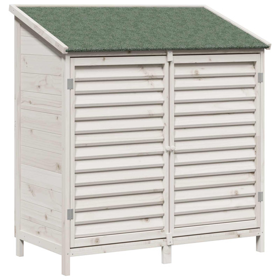 Abri de jardin blanc 106 x 56 x 113,5 cm bois de sapin massif