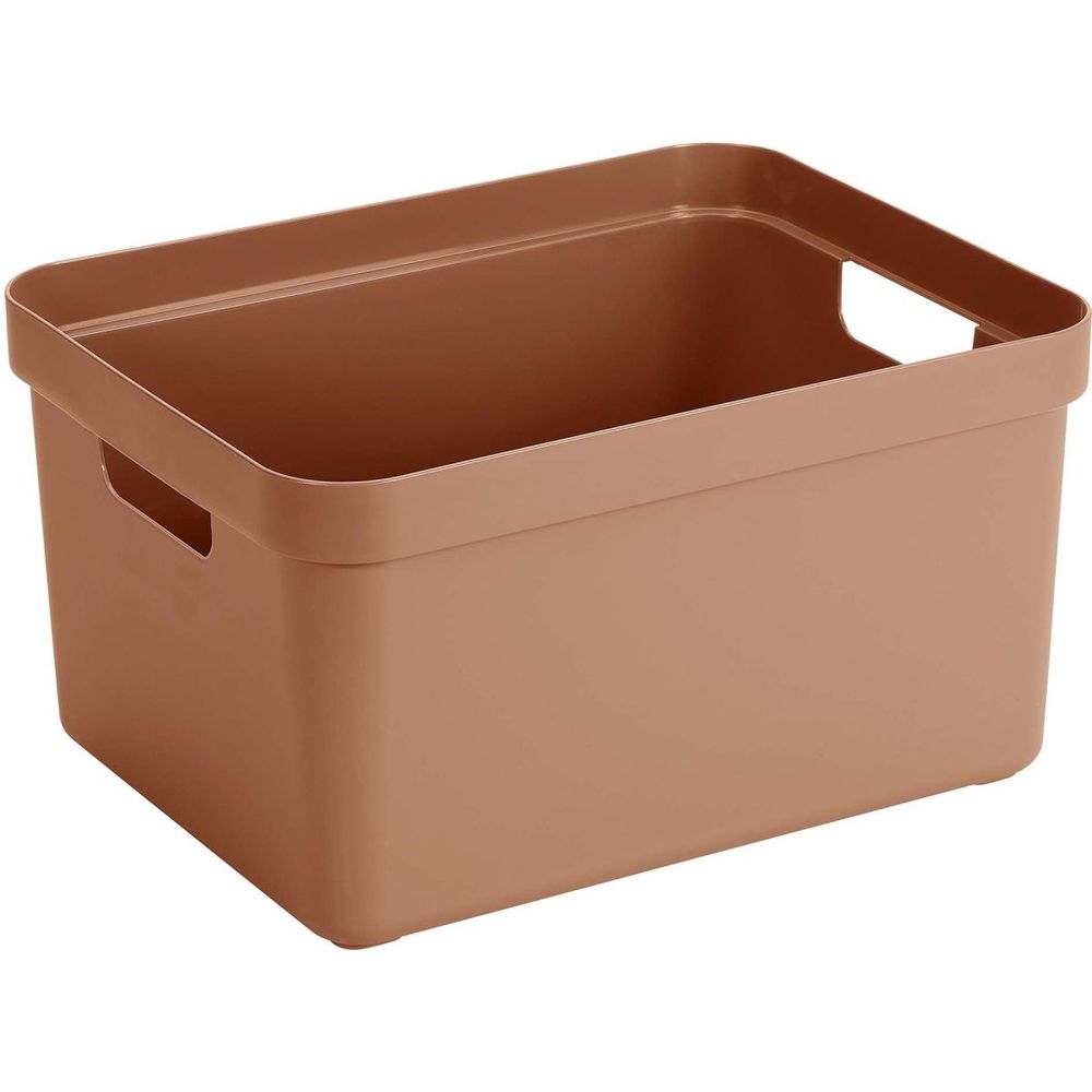 Boite de rangement sigma home box 32 l terracotta