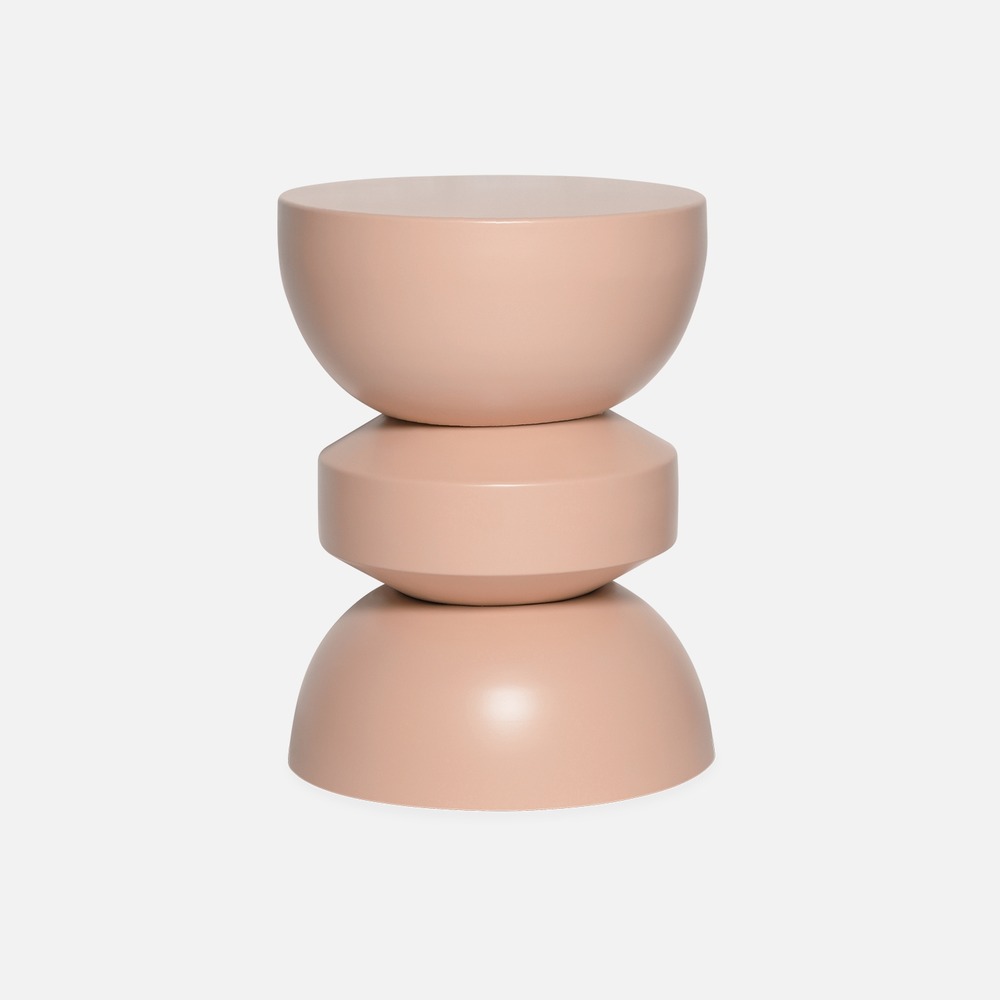 Table d'appoint, bout de canapé, table de chevet en métal, assa, ø32 x 43.5cm