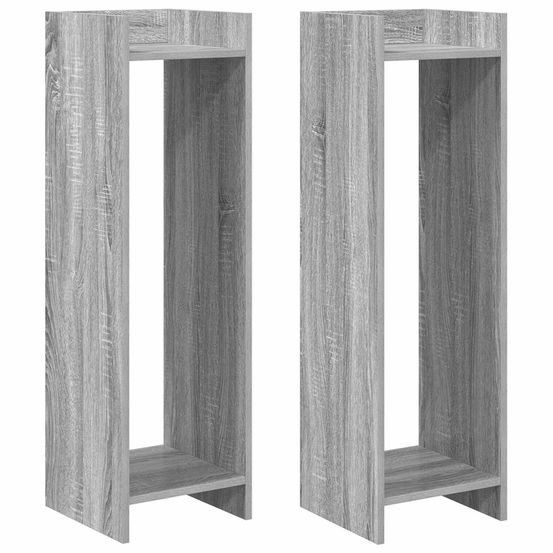 Support de plante 2 pièces sonoma gris 30 x 30 x 100 cm