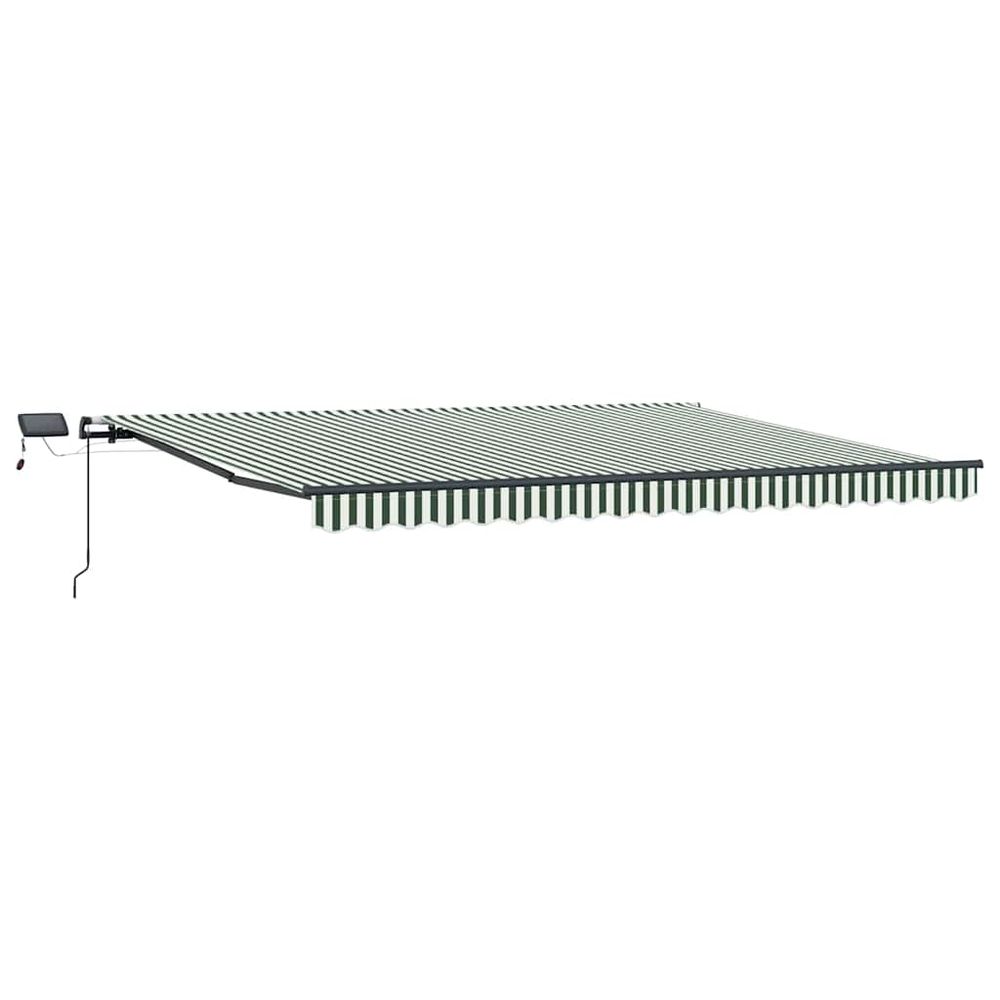 Auvent rétractable vert et blanc 400 × 300 cm