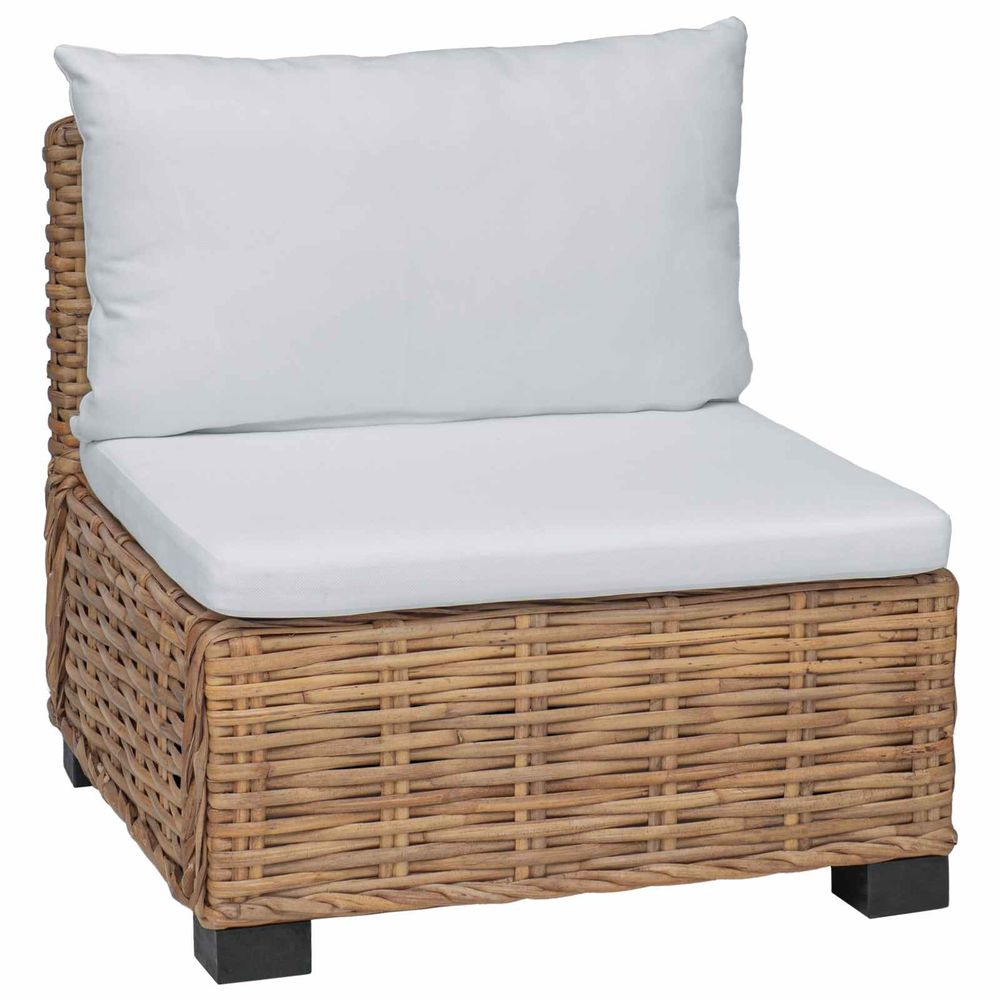 Canapé milieu avec coussins gendt rotin naturel naturel