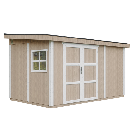 Abri de jardin qualité premium 8,68 m² - h231x248x412 cm - timbela m939-terra brown