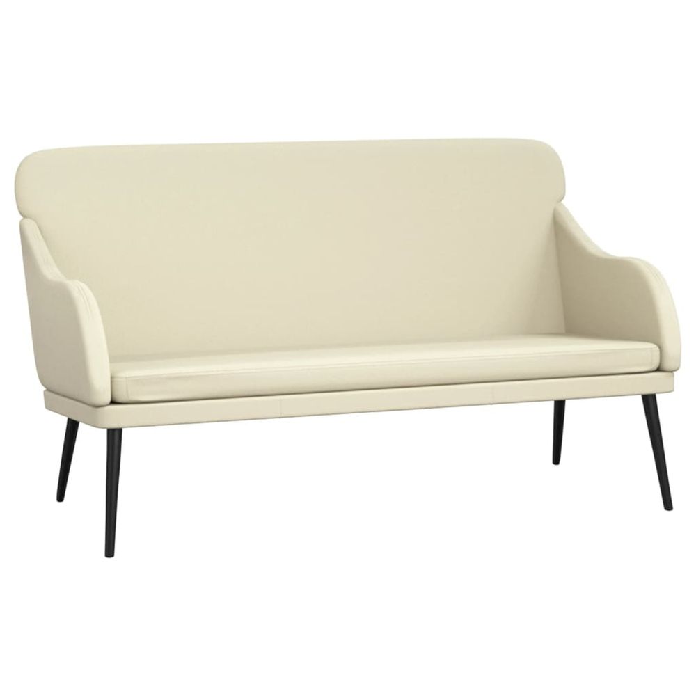Banc crème 110x76x80 cm similicuir