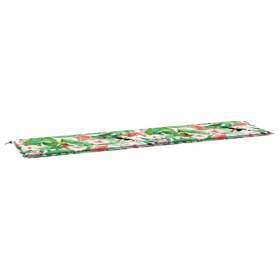 Coussin de banc de jardin multicolore 200x50x4 cm tissu