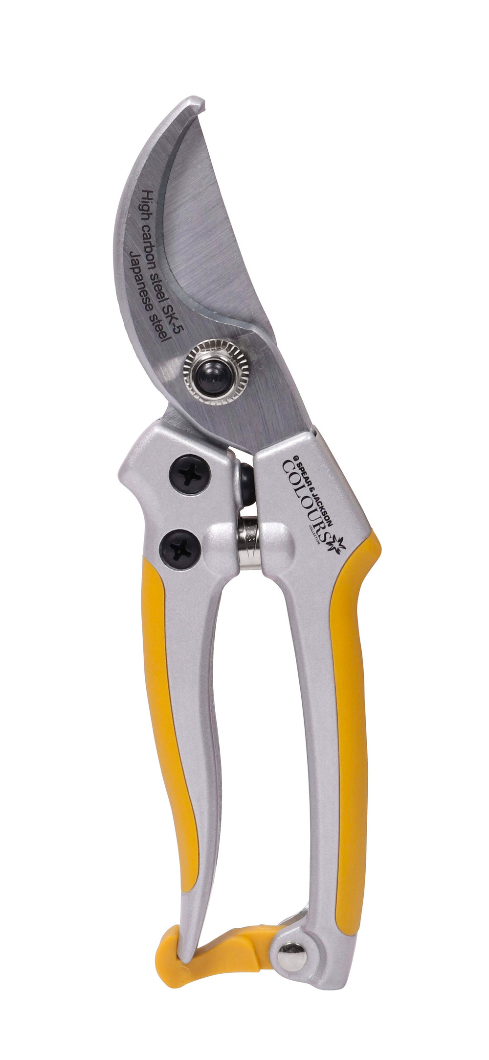 Sécateur bimatière de 18 cm colours jaune