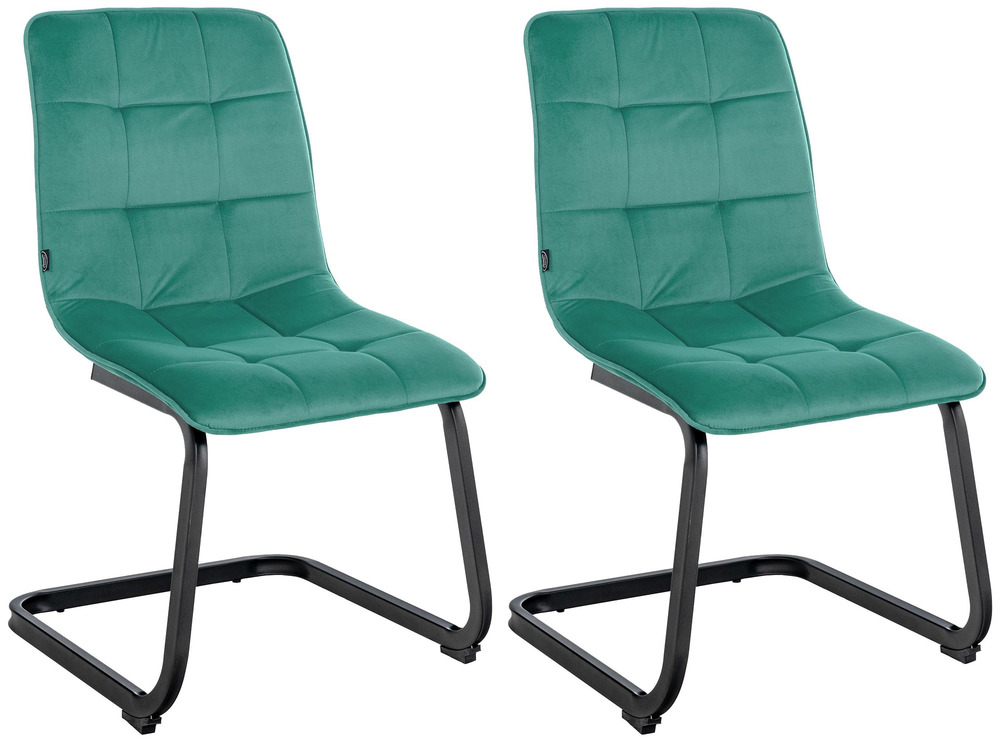 Lot de 2 chaises de salle à manger en velours vermont