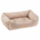 Canapé lit pour chiens et chats coccolo microfleece 60 doux micropolaire lavable beige