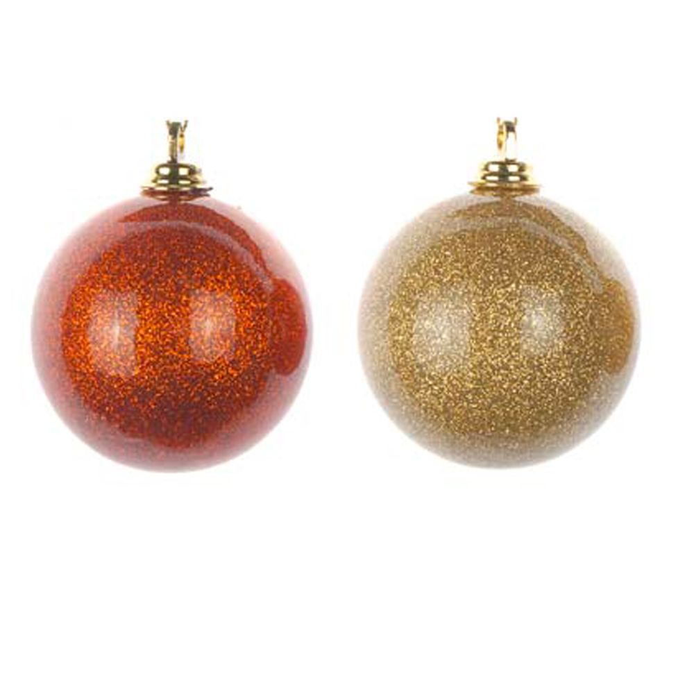 Boule de noël – tons dorés – 6 cm
