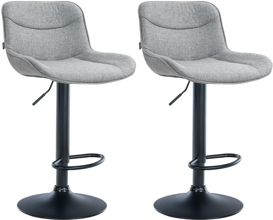 Lot de 2 tabourets de bar vonore tissu noir