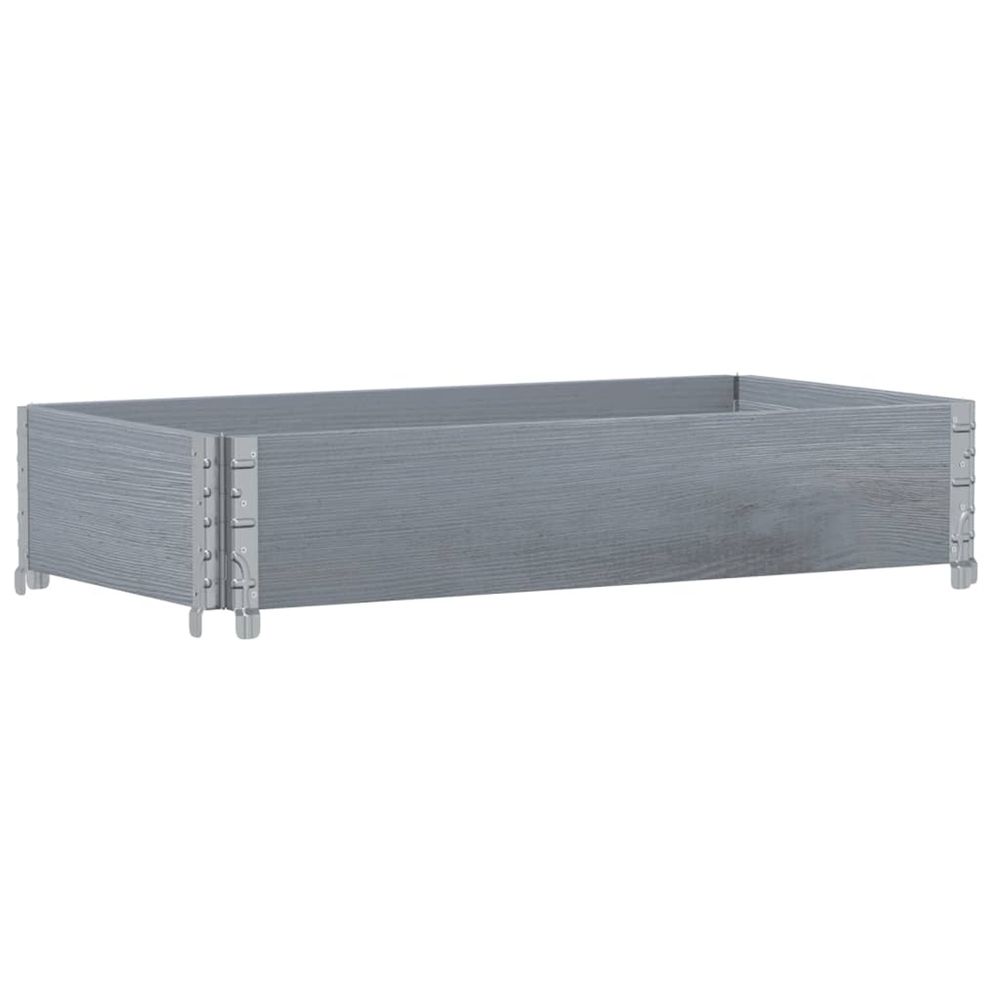 Collier de palette gris 100x50 cm bois de pin solide