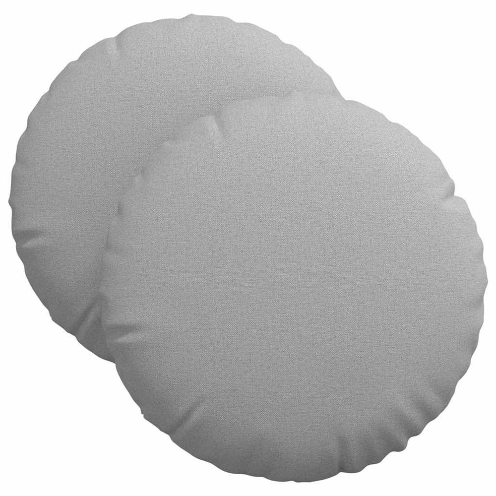 Coussins de siège 2 pc tissu gris nuage ø40 x 13 cm