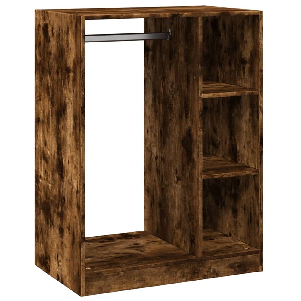 Garde-robe chêne fumé 77x48x102 cm bois d'ingénierie