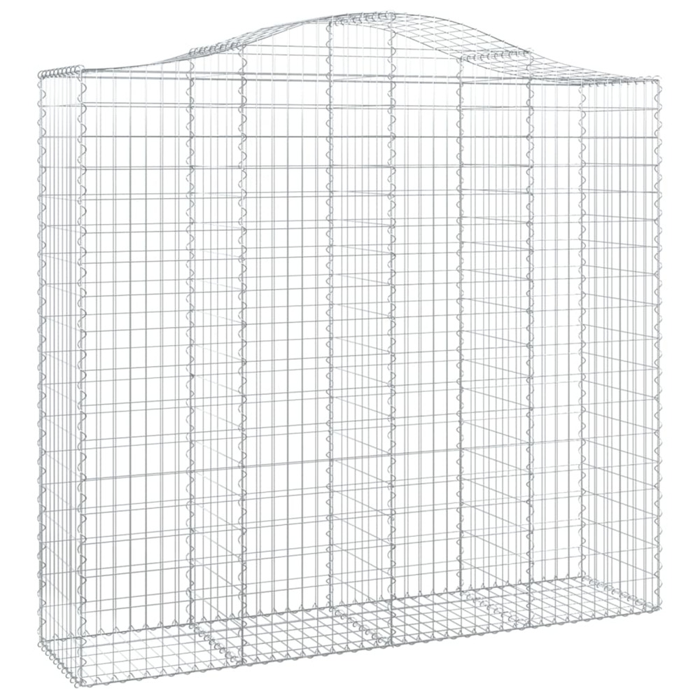 Panier de gabions arqué 200x50x180/200 cm fer galvanisé