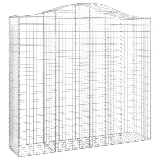 Panier de gabions arqué 200x50x180/200 cm fer galvanisé