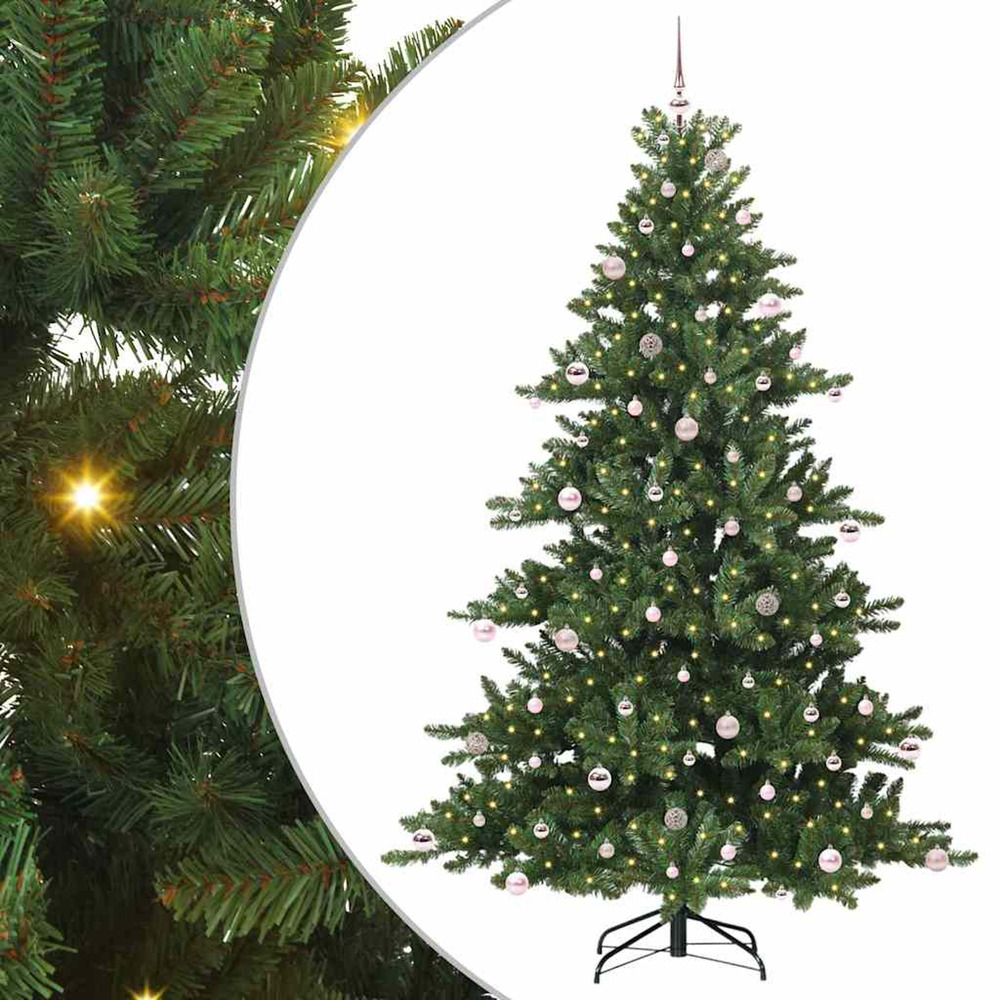 Sapin de noël artificiel à branches articulées vert 240 cm pvc