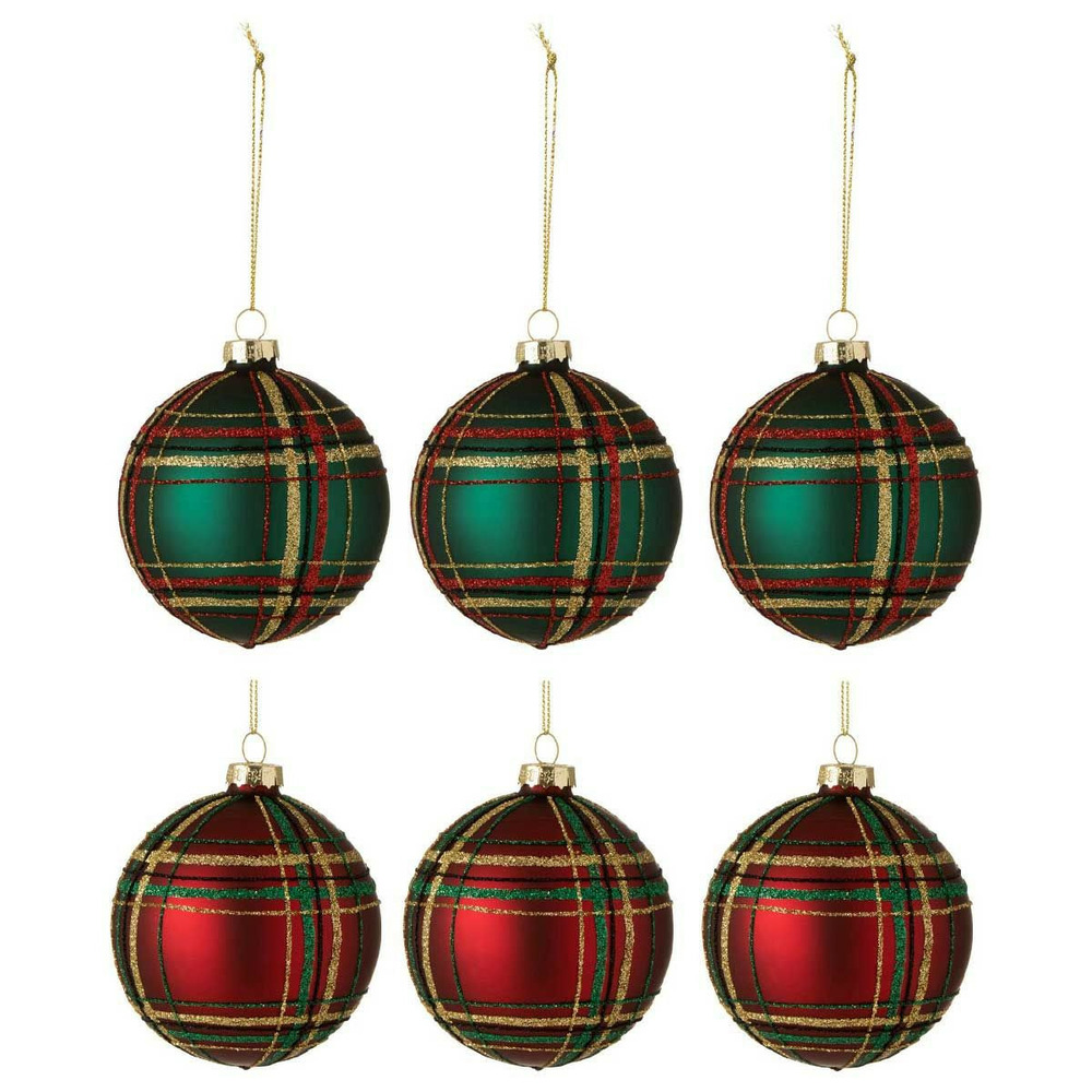 Lot de 6 boules de noël 