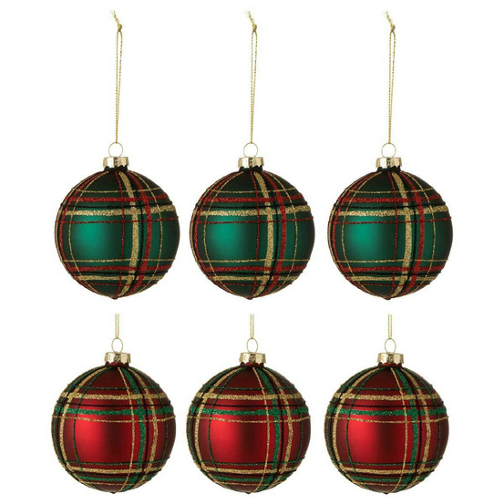 Lot de 6 boules de noël