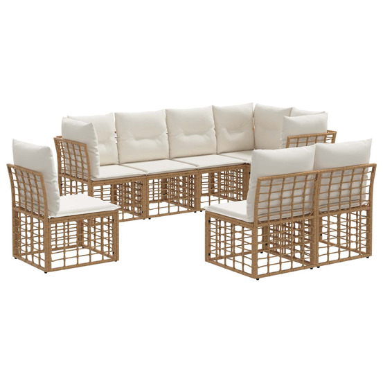Ensemble de canapés d'extérieur naturel polyester