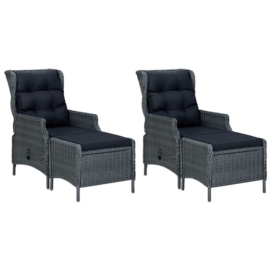 Ensemble à manger de jardin 7 pcs gris foncé