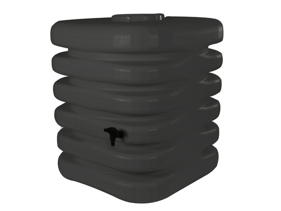 Récupérateur d'eau de pluie cubique 1000 l + kit raccord chéneau - anthracite