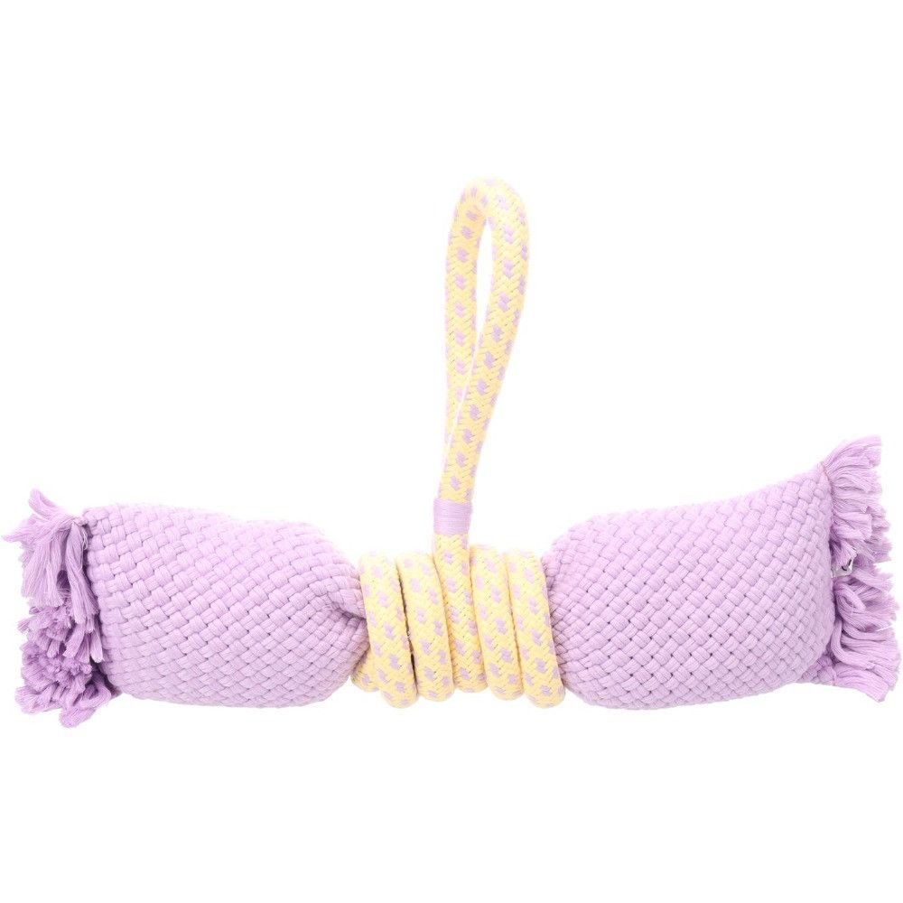 Jouet corde à tirer twist pour chien joanie pourpre - flamingo