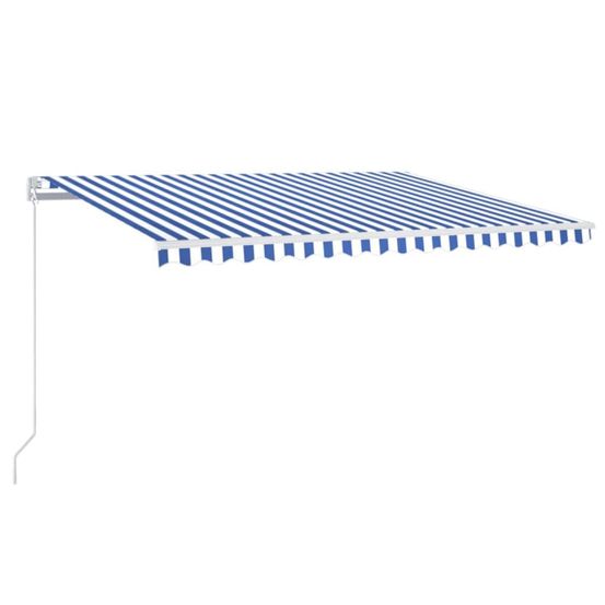 Auvent rétractable bleu et blanc 400 × 350 cm