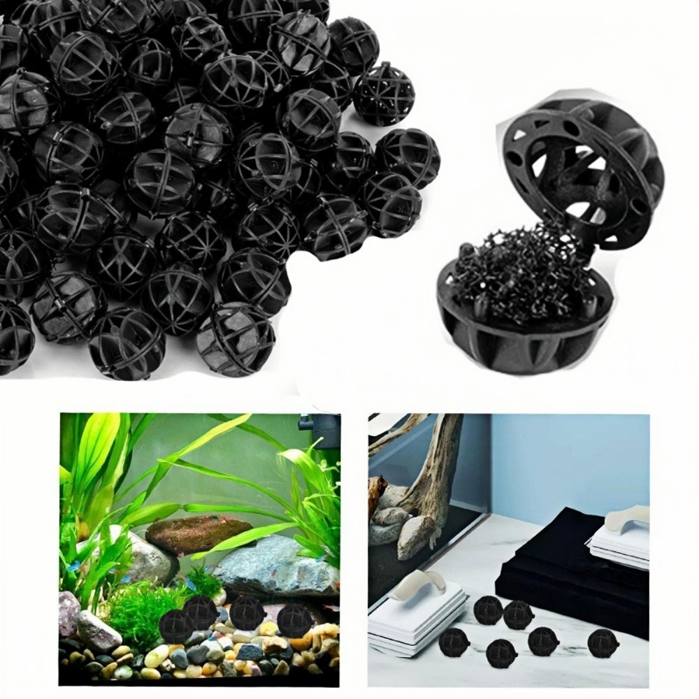 Lot de 100 balles filtrantes bio pour aquarium