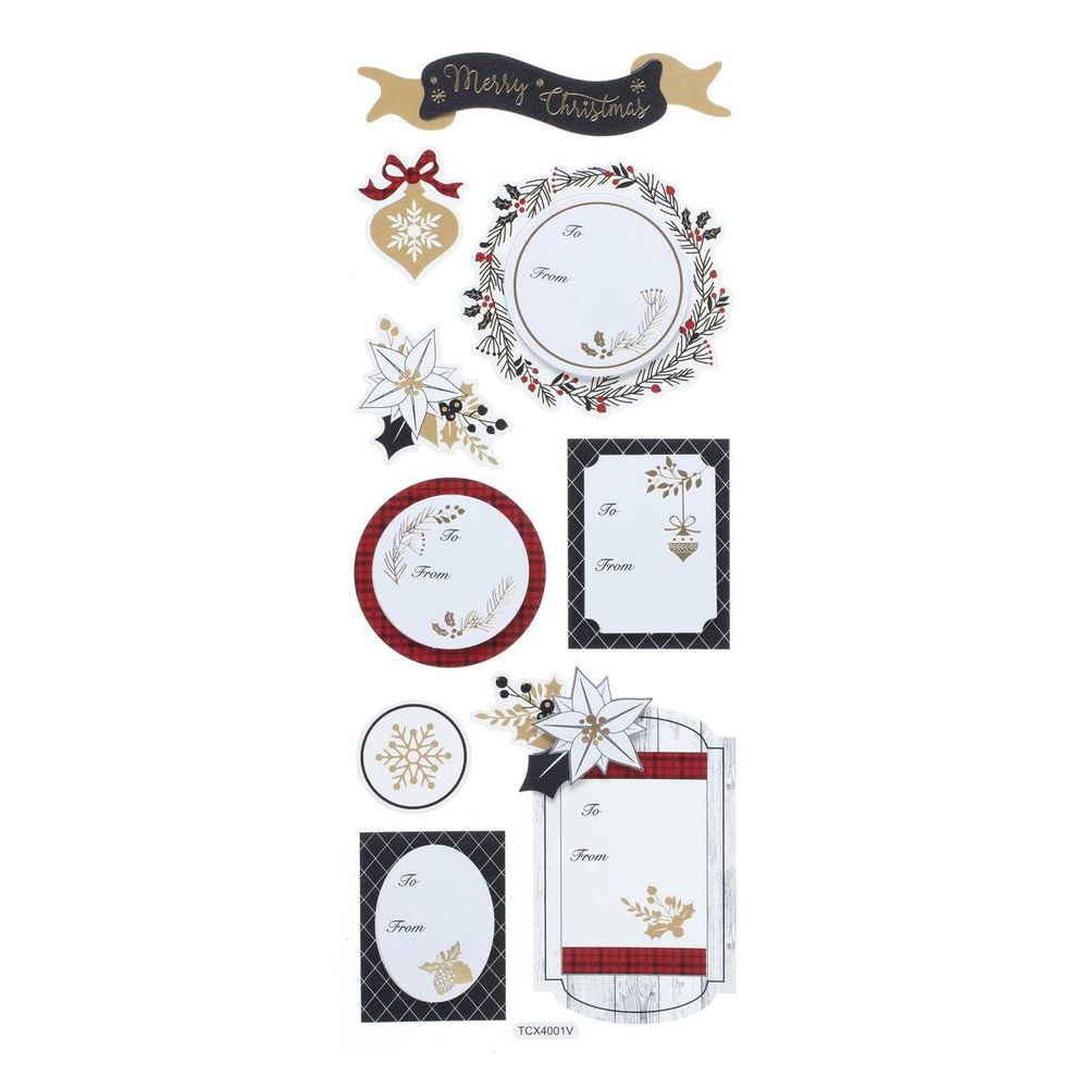 Étiquettes paquet cadeau pop-up x 10