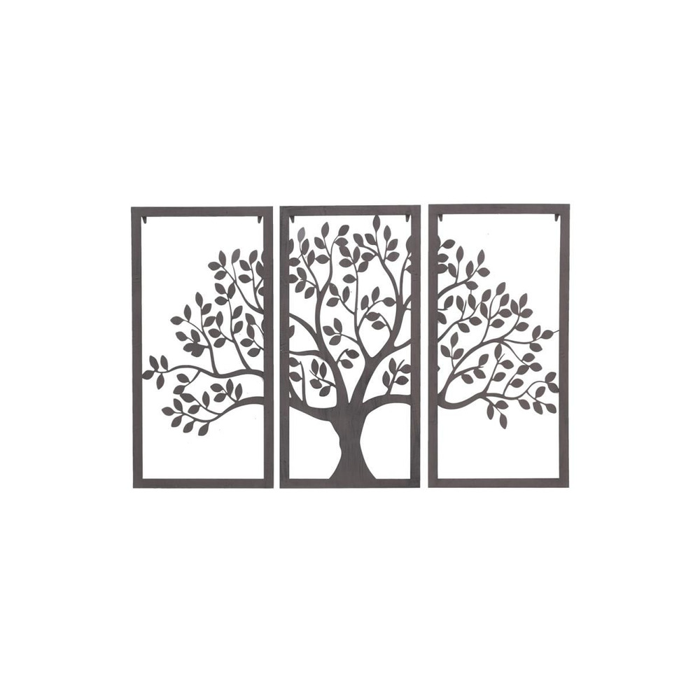 Triptyque en métal arbre de vie
