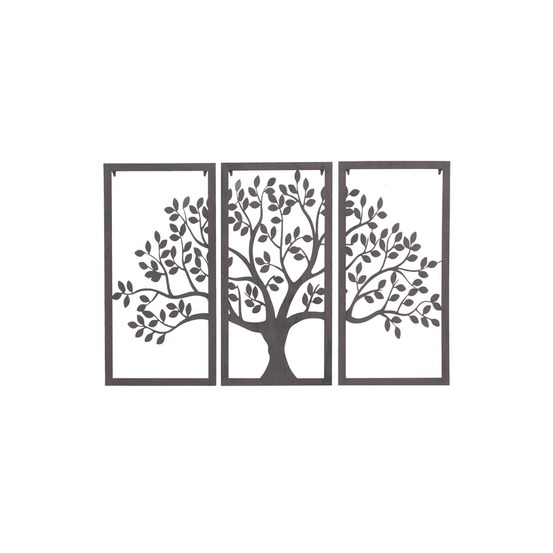 Triptyque en métal arbre de vie