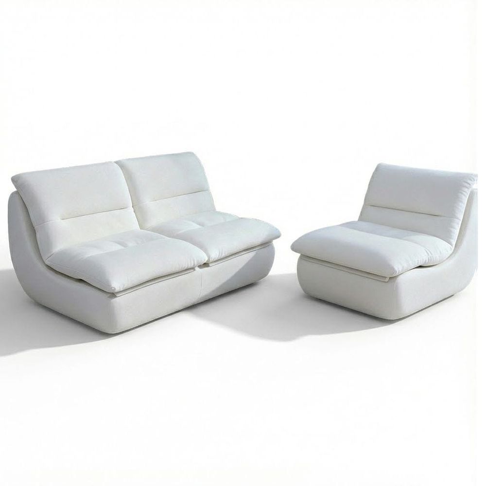 Pack nuvia living 3 places - blanc et blanc