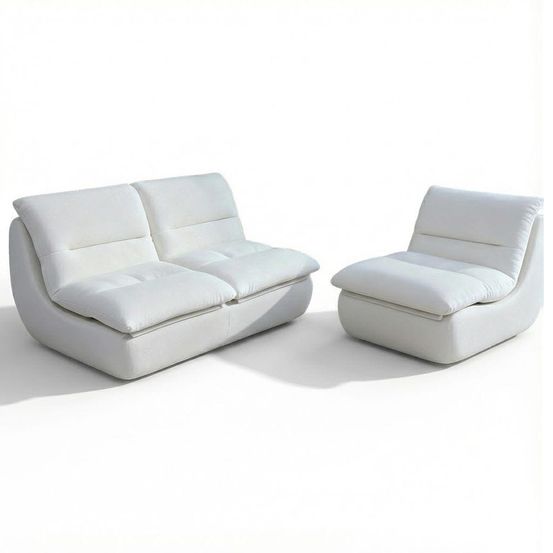 Pack nuvia living 3 places - blanc et blanc