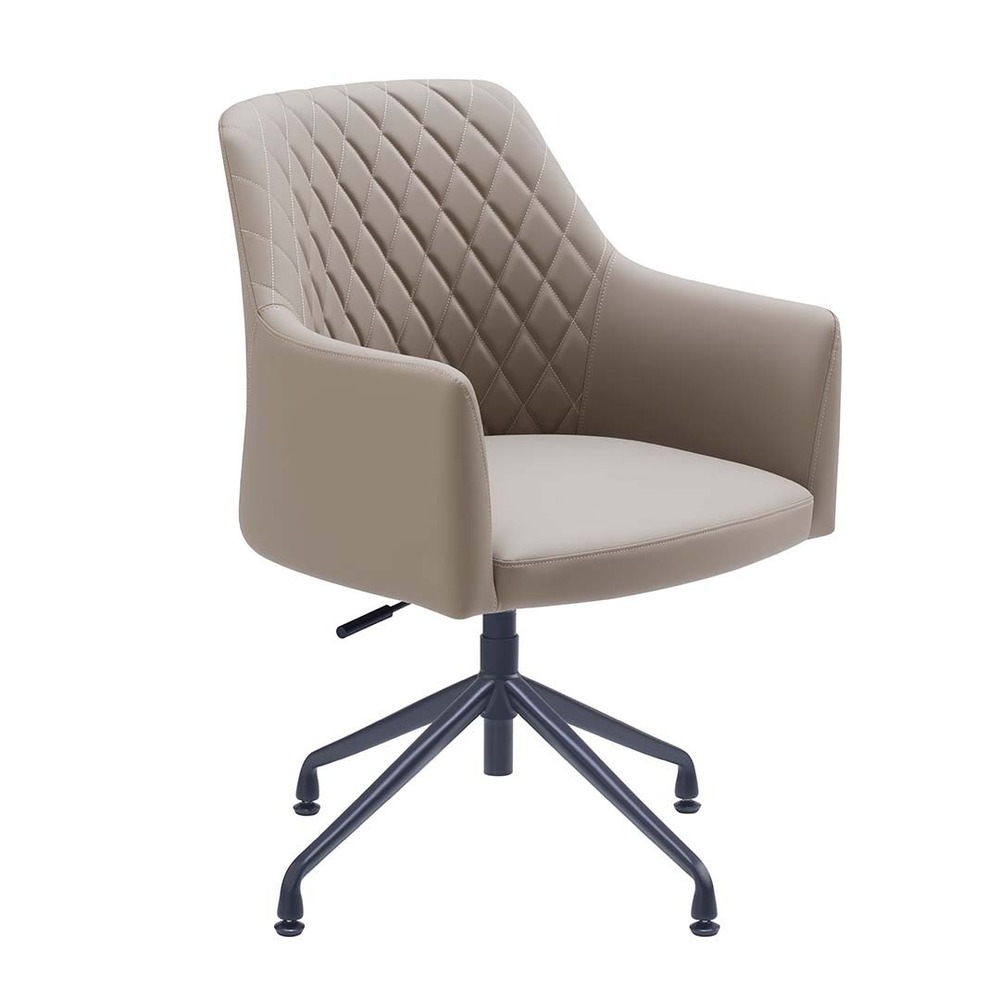 Chaise de réunion vitoria - taupe - cuir pu