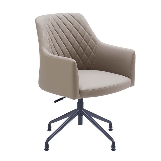 Chaise de réunion vitoria - taupe - cuir pu