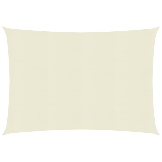 Voile toile d'ombrage parasol 160 g/m² 3 x 4,5 m pehd crème