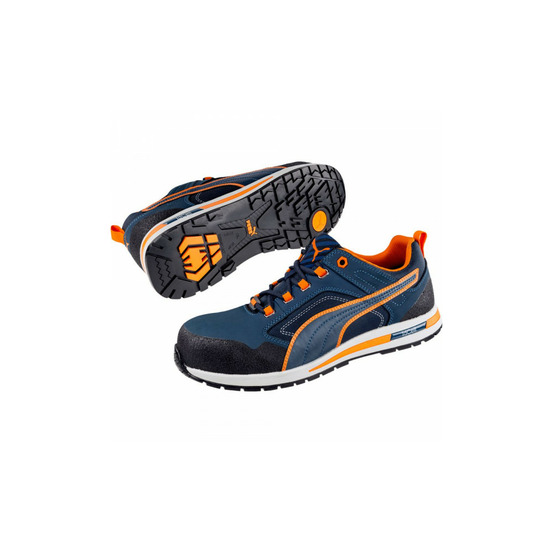 Baskets de sécurité basse crosstwist low s3 hro src bleu orange p47 puma 643100 t.47