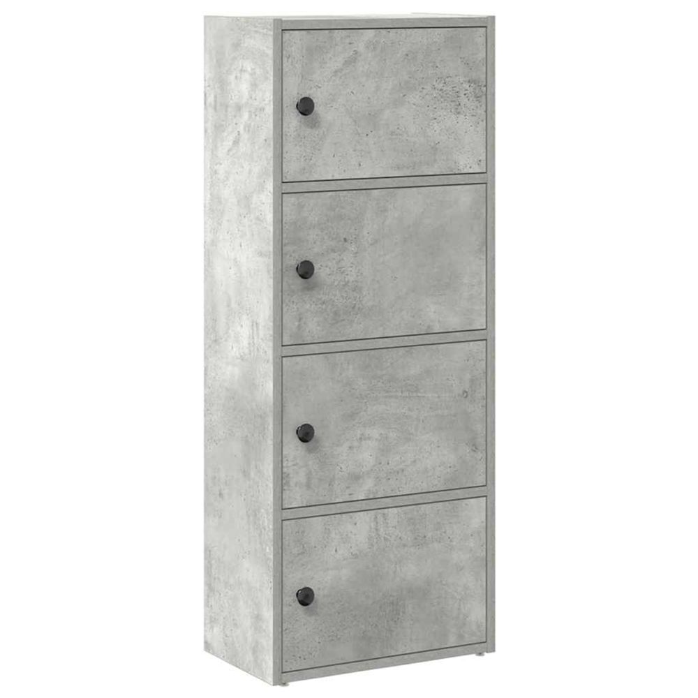 Bibliothèque gris béton 40x24x102 cm bois d'ingénierie