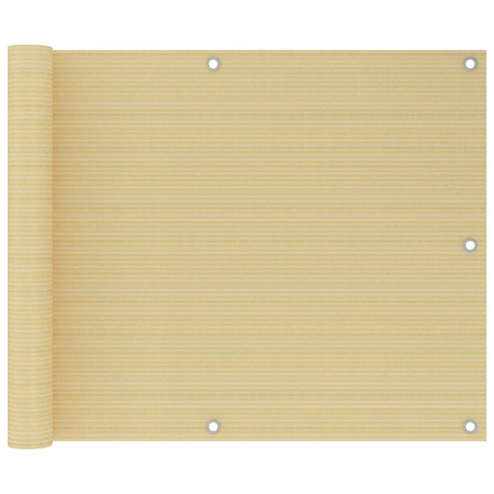 Écran de balcon beige 75x500 cm pehd