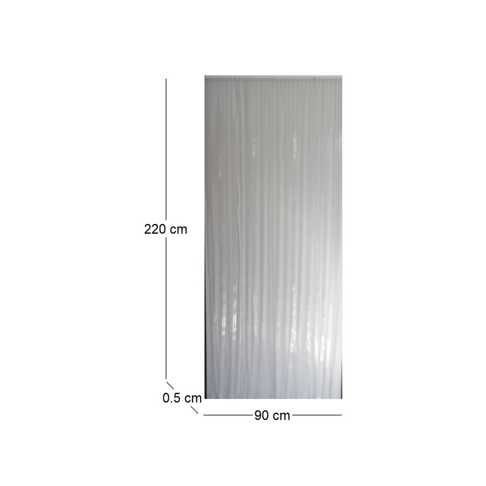 Rideau de porte en polyéthylène lanières cristal