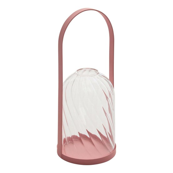Lanterne fleur de rose h20cm