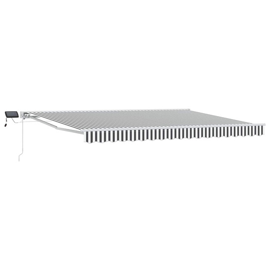 Cadre de store manuel avec leds anthracite et blanc 4,5 × 3 m